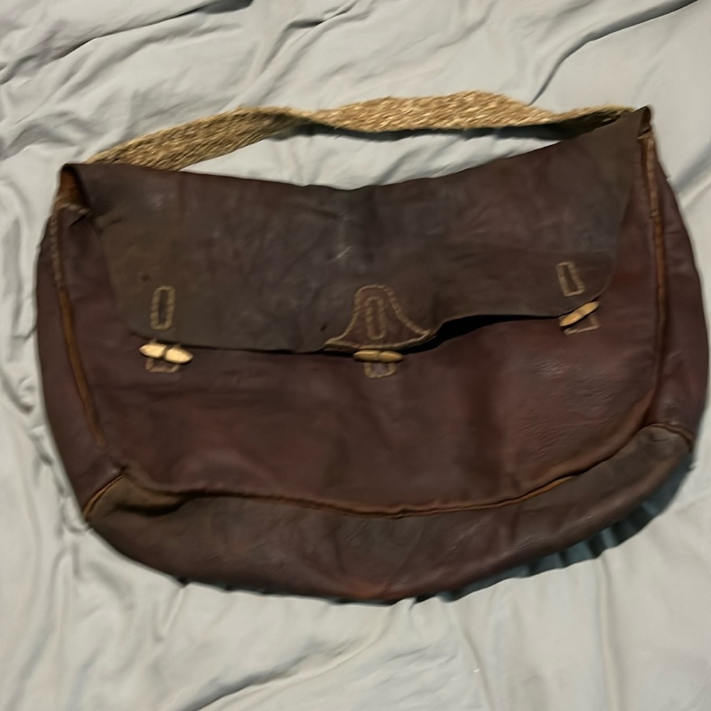 Hand made deerskin shoulder bag